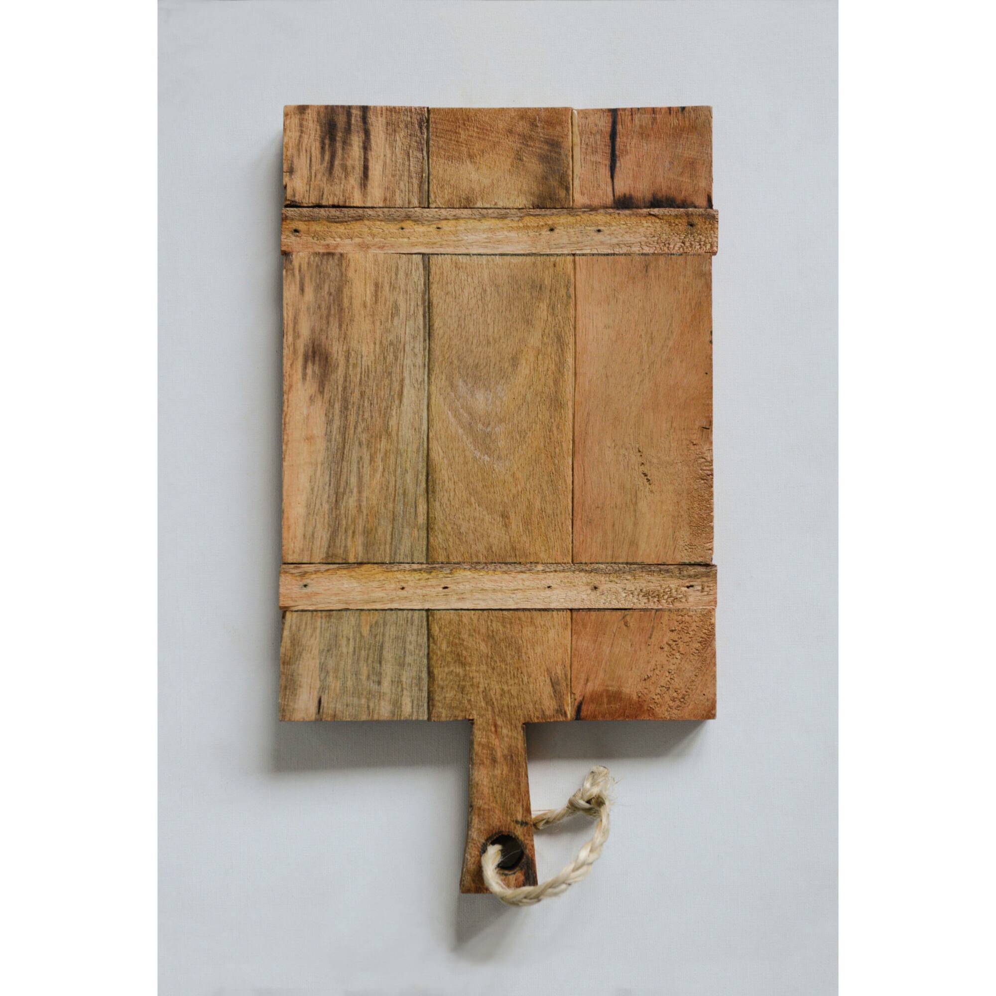 Hello Honey® 18" Mango Wood Cheese Board with Rope on Handle